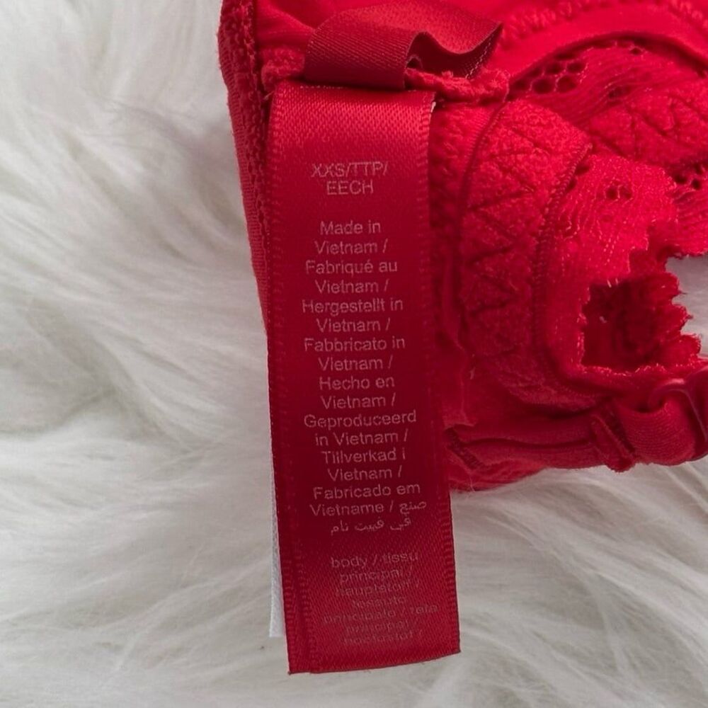 Skim Fits Everybody Lace Scoop Bralette Ruby Red Size XXS - Picture 7 of 7
